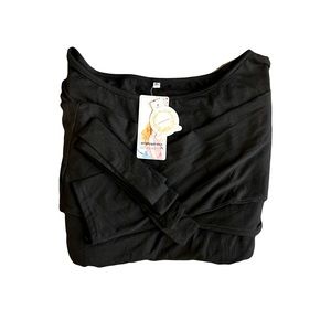 Pretty garden black midi dress